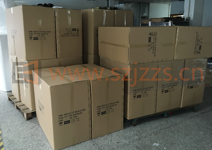 亞克力面膜展示架包裝完成準備出貨